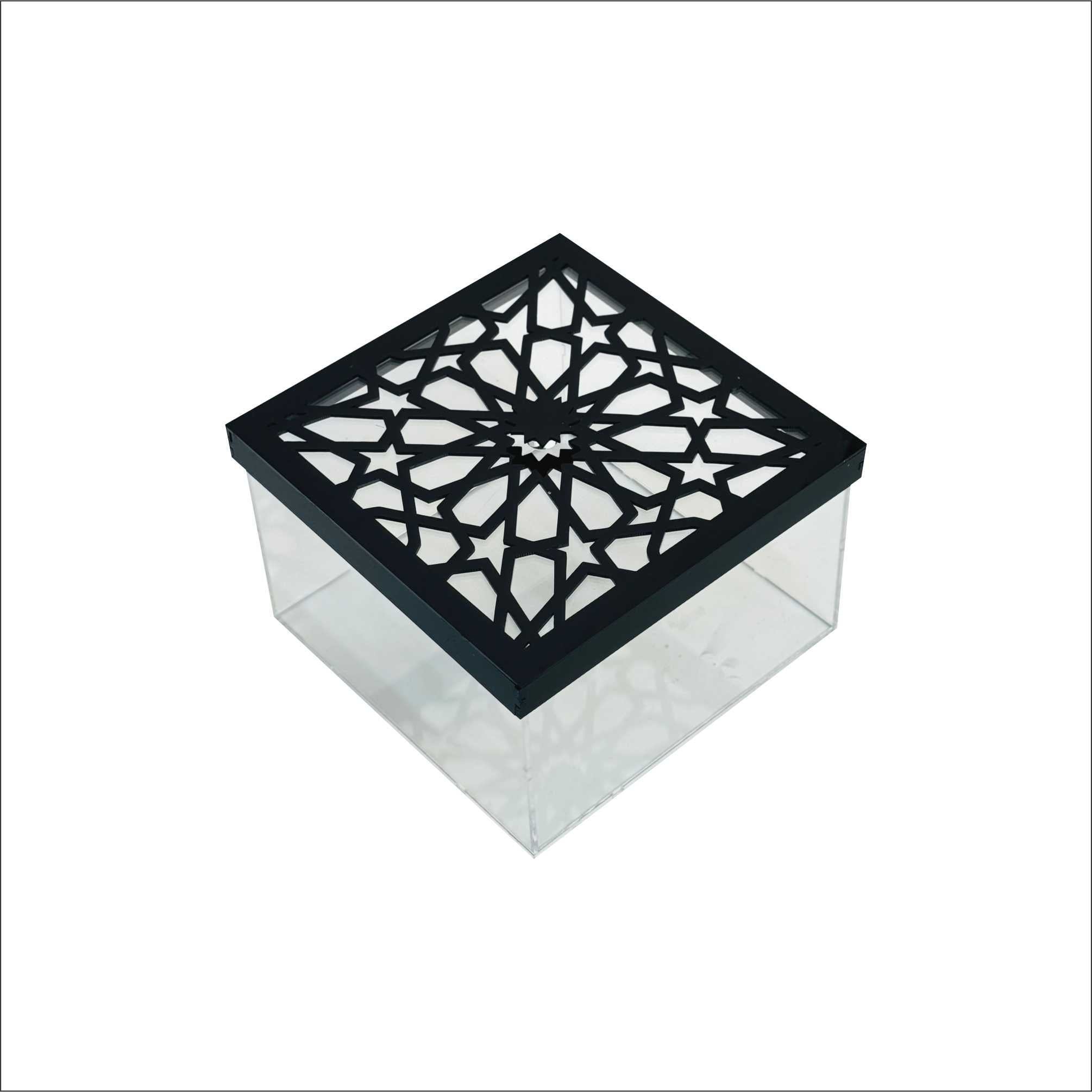 Patterned Acrylic Chocolate Box (Arabesque Lid)