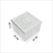 White Patterned Acrylic Chocolate Box | Arabesque Gift Box Kuwait