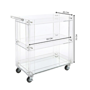 Premium Movable Acrylic Trolley in Kuwait with Acrylic Wheels