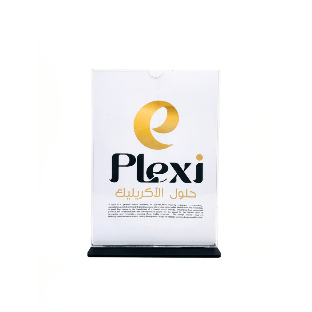  plastic flyer holder, clear poster stand, vertical sign holder, top-loading sign.