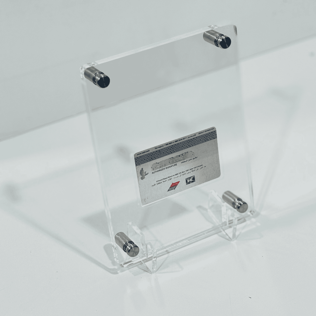 Acrylic ATM Card Holder with Spacer Design