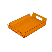 Clear Orange Acrylic Serving Tray – Bending Design