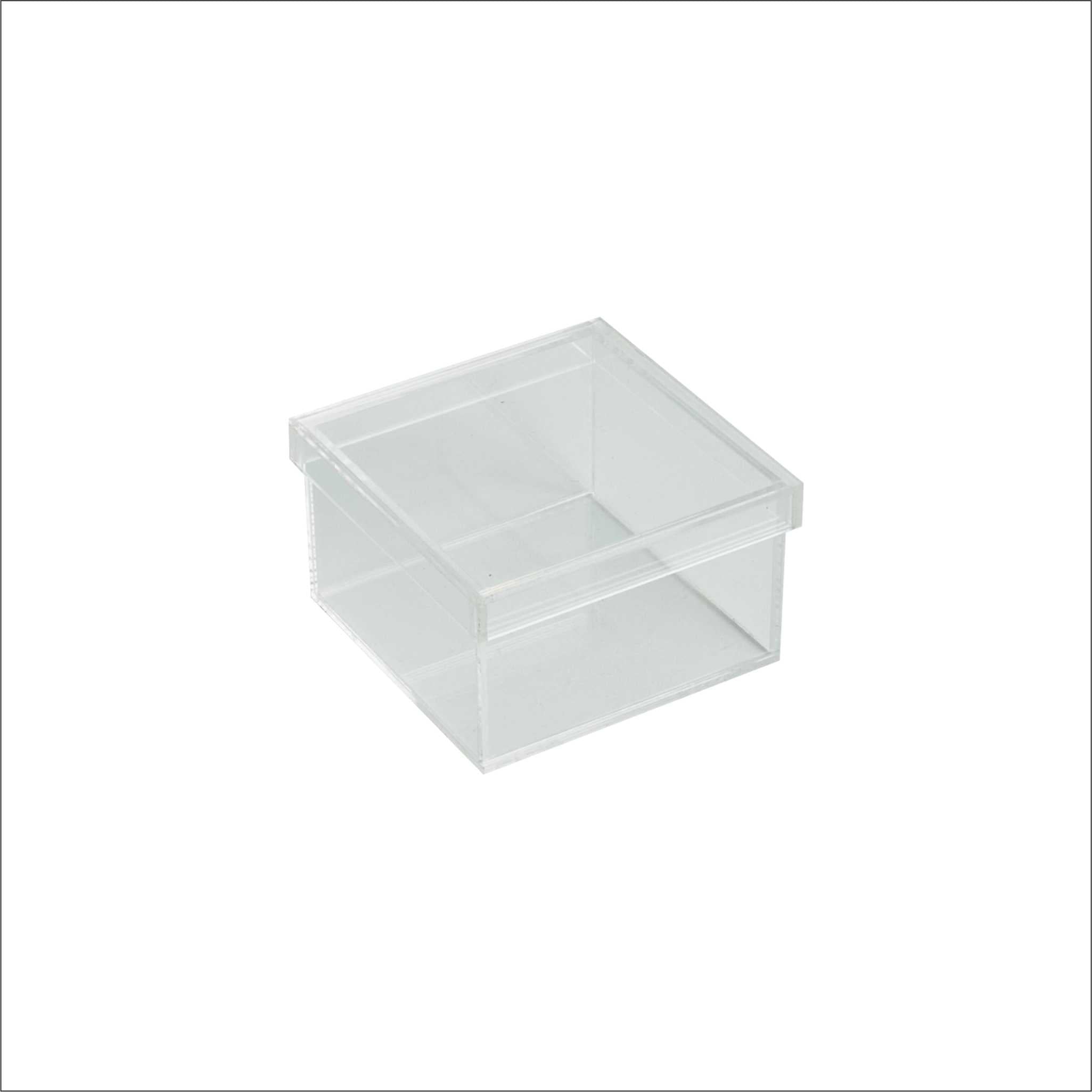 Clear Acrylic Box 10×10×6 cm for gifts and displays | صندوق أكريليك شفاف 10×10×6 سم للهدايا والعرض