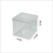 Clear Acrylic Box with cover 15×15×15 CM