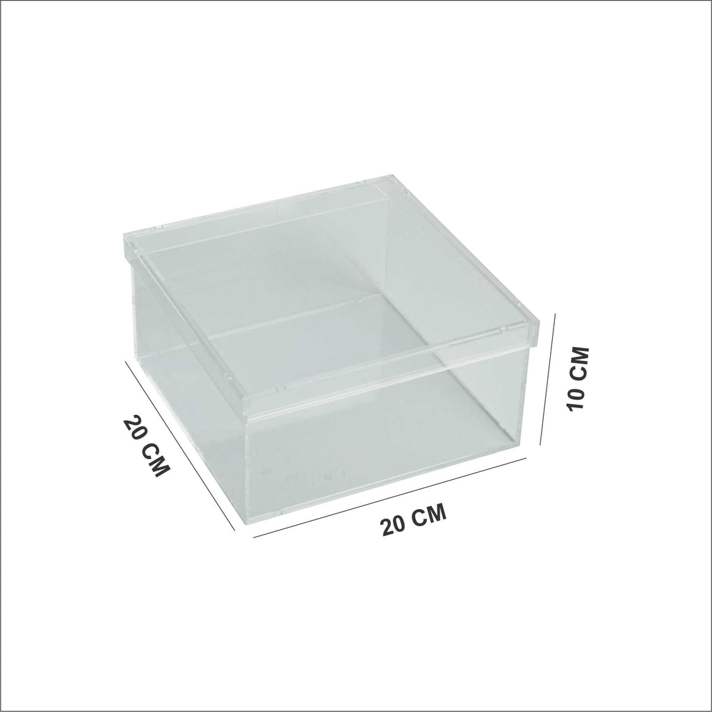 Clear Acrylic Box صندوق أكريليك شفاف أنيق للتخزين والعرض