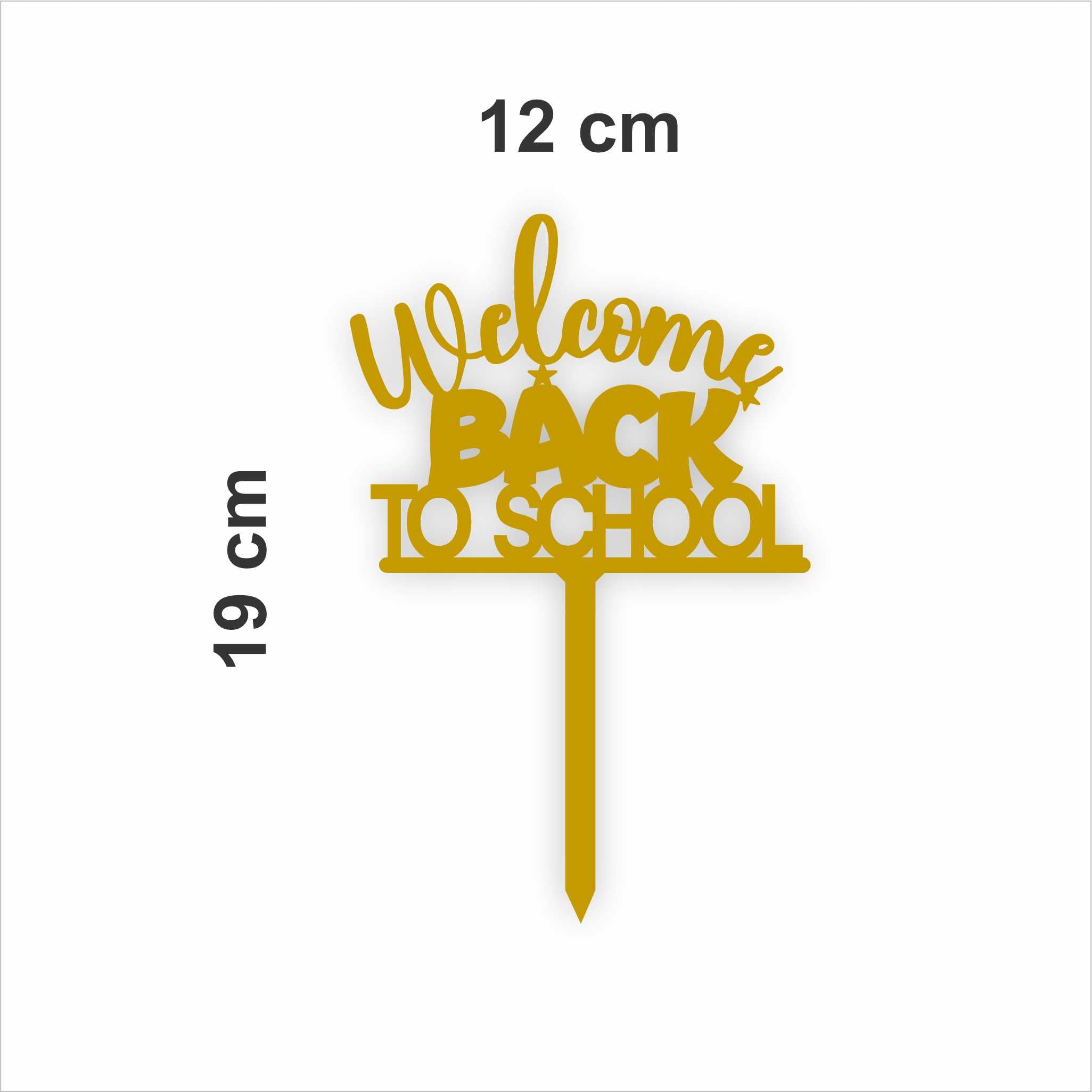 Back to School Gold Glazing Topper – Custom Size