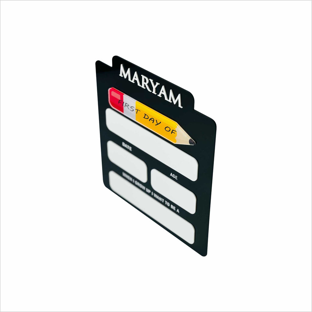 First Day of School Sign Plaques – Back to School (Black)