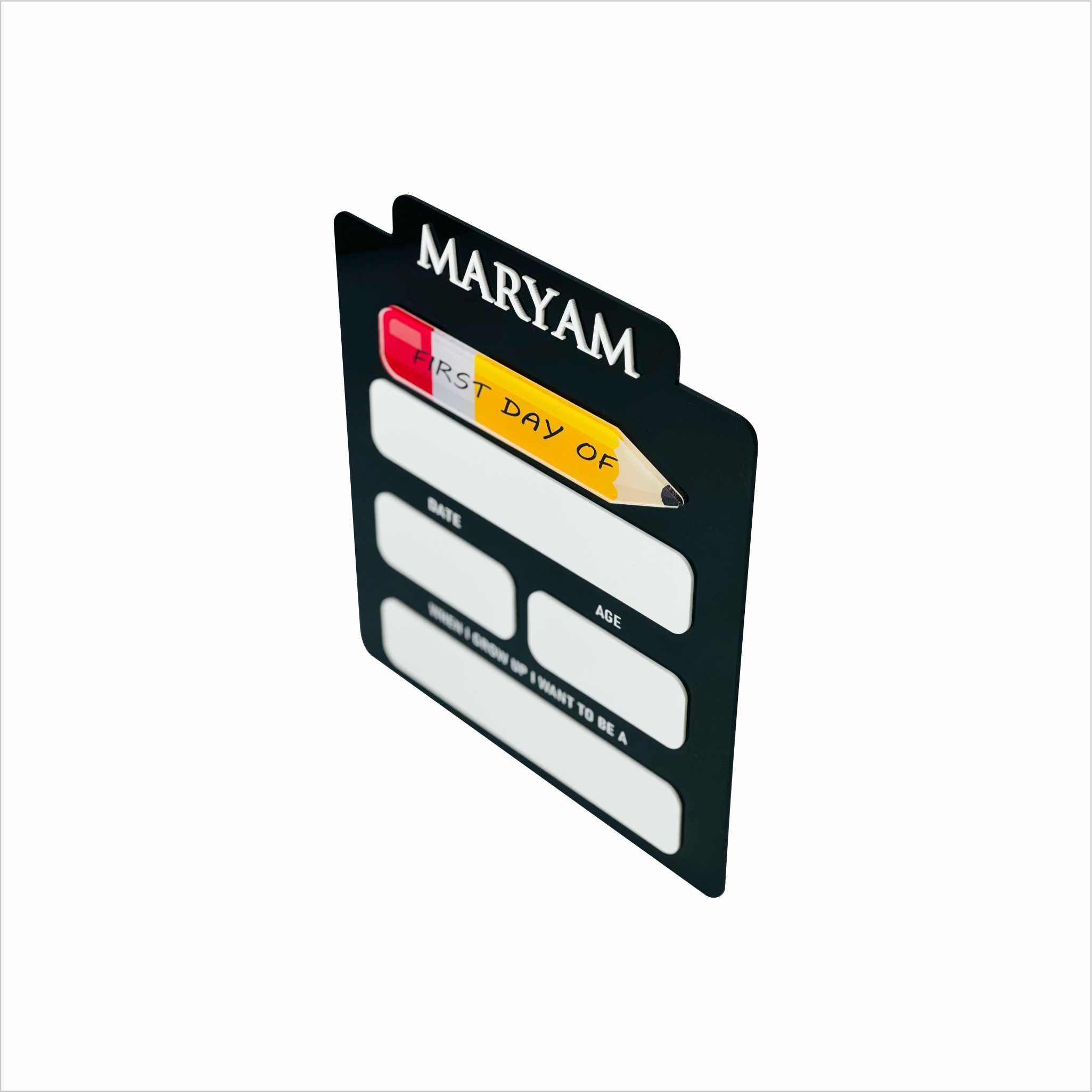 First Day of School Sign Plaques – Back to School (Black)