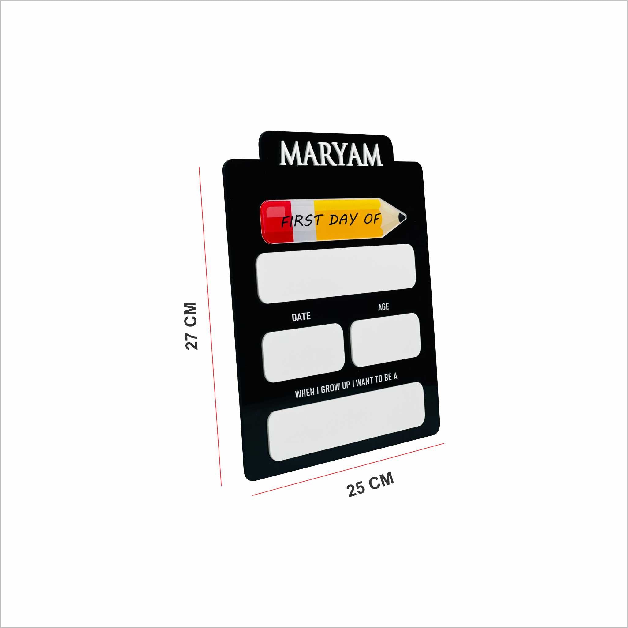 First Day of School Sign Plaques – Back to School (Black)