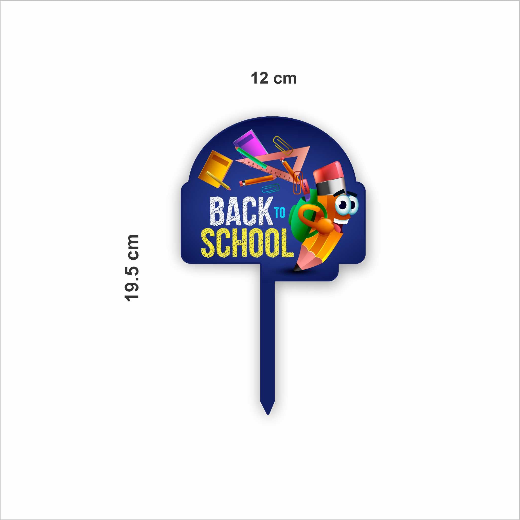 Back to School Acrylic Topper – Custom Size &amp; Fun Design