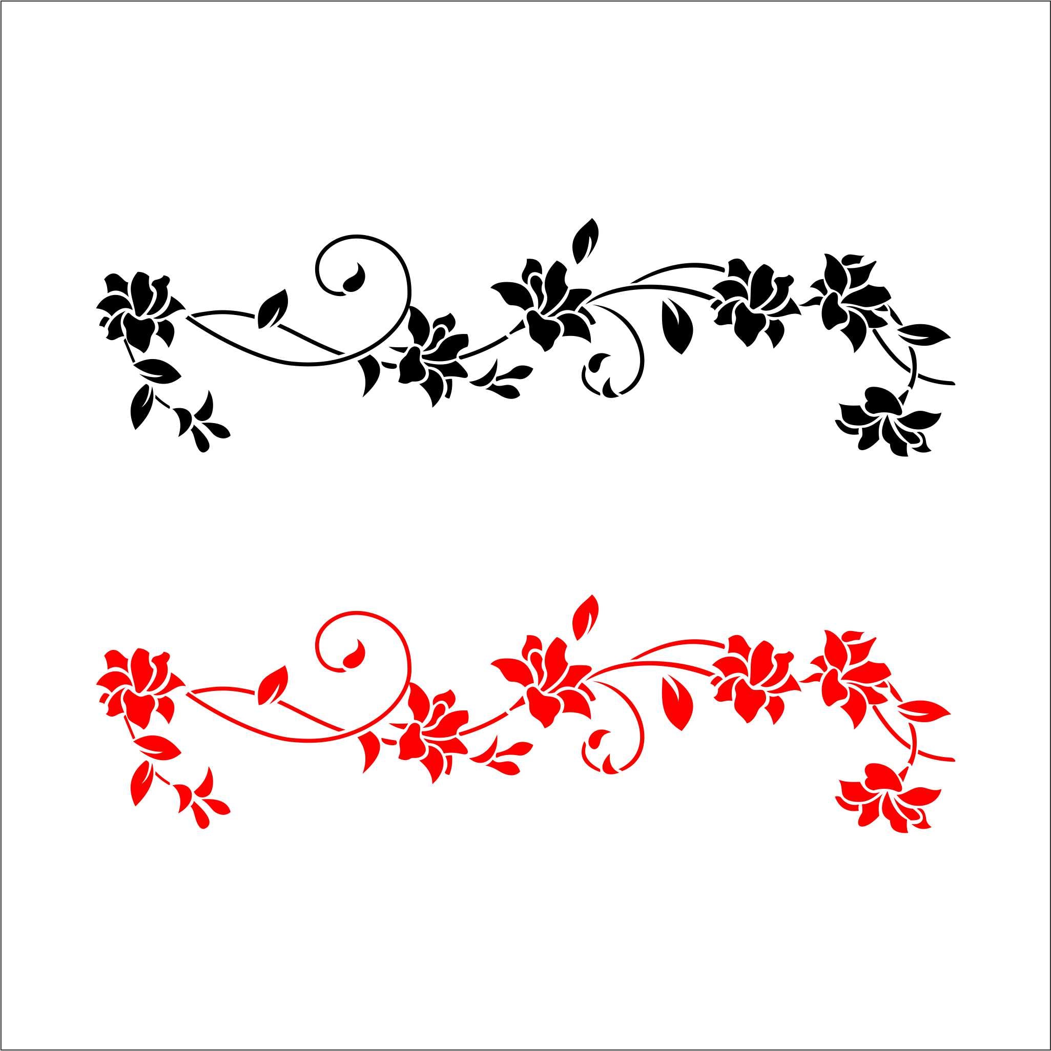Black Floral Vine Acrylic Wall Decor –Modern Home Decoration Kuwait & Middle East