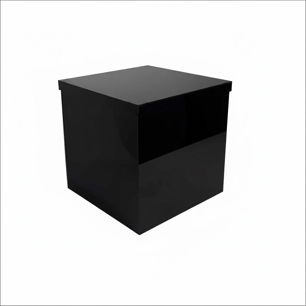 Black Acrylic Box 25x25x25 CM Kuwait | صندوق بلكسي أسود 25×25×25 سم الكويت