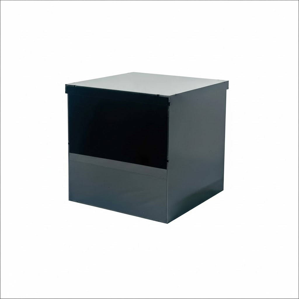 Black acrylic box 15×15×15 cm storage box – صندوق أكريليك أسود للتخزين 15×15×15