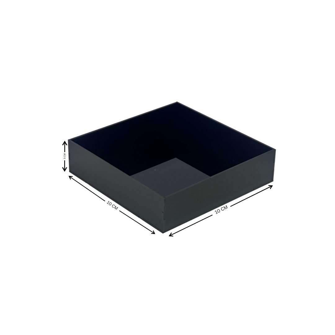Acrylic  Tray, Black - Multiple Sizes & Custom Options
