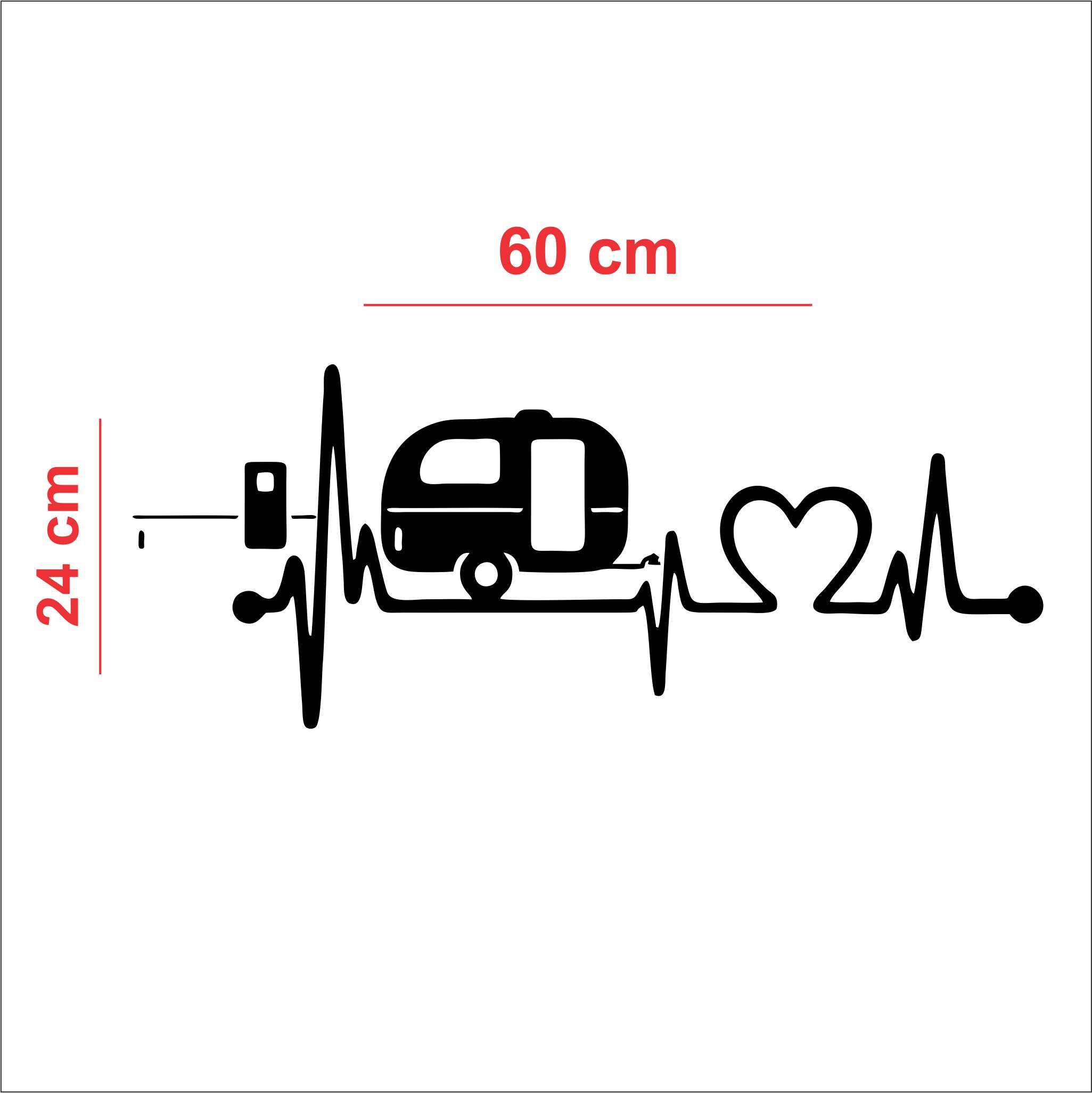 Caravan Love Heartbeat Acrylic Wall Decor – Travel & Camping Lovers Gift | Eplexi Kuwait