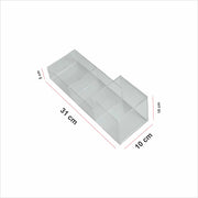 Best Acrylic Desk Organizer – Multiple Compartments (Transparent)