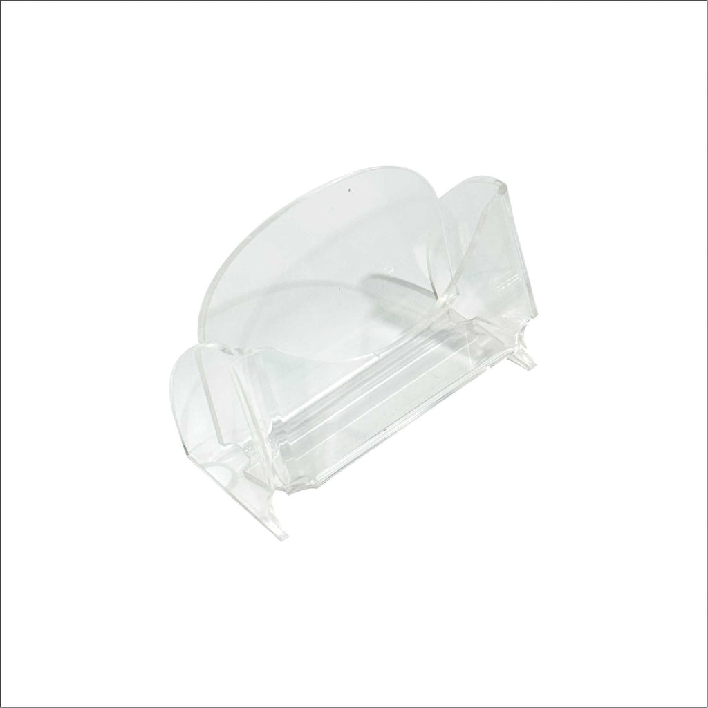 Clear acrylic business card holder – professional transparent desk stand for office reception display in Kuwait
