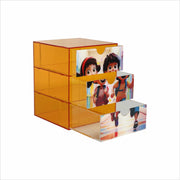 Cute Acrylic Desk Organizer – Clear Orange (For Kids)