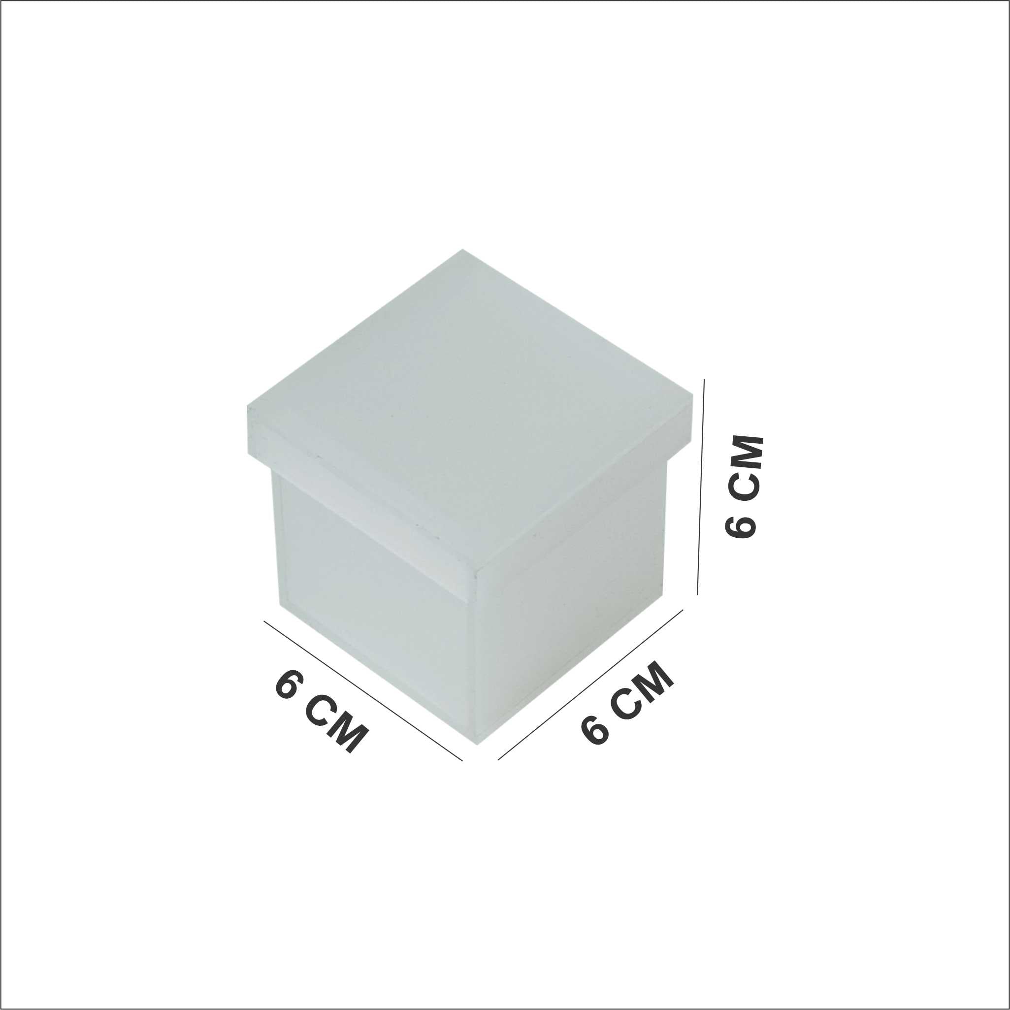 Compact frosted acrylic display box 6×6×6 CM – صندوق عرض أكريليك مات صغير 6×6×6 سم