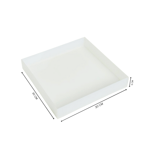 Elegant Frosted Acrylic Tray 40×40×5 CM – صينية أكريليك أنيقة ٤٠×٤٠×٥ سم الكويت