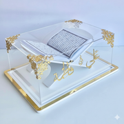 Custom Acrylic Prayer Box with  Clear Acrylic Quran stand