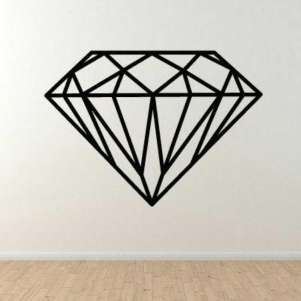 Geometric Diamond Acrylic Wall Art – Minimal Line Art Decor