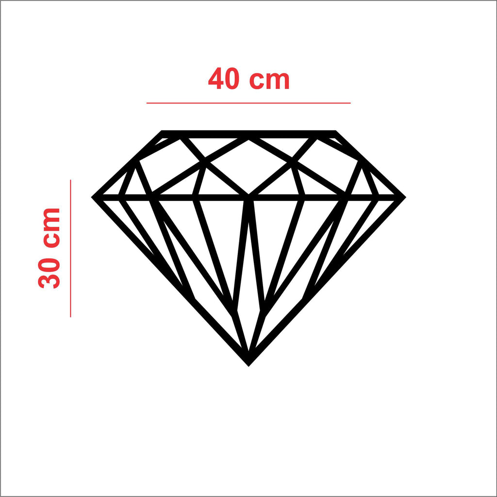 Geometric Diamond Acrylic Wall Art – Minimal Line Art Decor