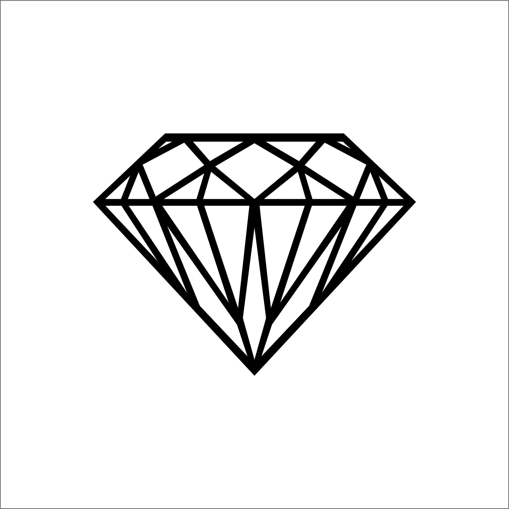 Geometric Diamond Acrylic Wall Art – Minimal Line Art Decor