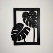 Monstera Leaf Frame – Modern Acrylic Wall Art (Black)