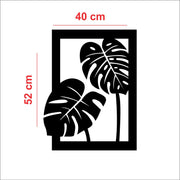 Monstera Leaf Frame – Modern Acrylic Wall Art (Black)