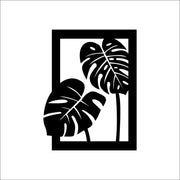 Monstera Leaf Frame – Modern Acrylic Wall Art (Black)