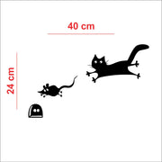 Cat & Mouse Acrylic Wall Decor – Playful Silhouette | Eplexi
