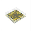 Square acrylic tray 20×20 cm with calligraphy pattern – صينية مربعة أكريليك بمقاس ٢٠×٢٠ سم بنقشة الخط العربي
