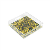 Square acrylic tray 20×20 cm with calligraphy pattern – صينية مربعة أكريليك بمقاس ٢٠×٢٠ سم بنقشة الخط العربي