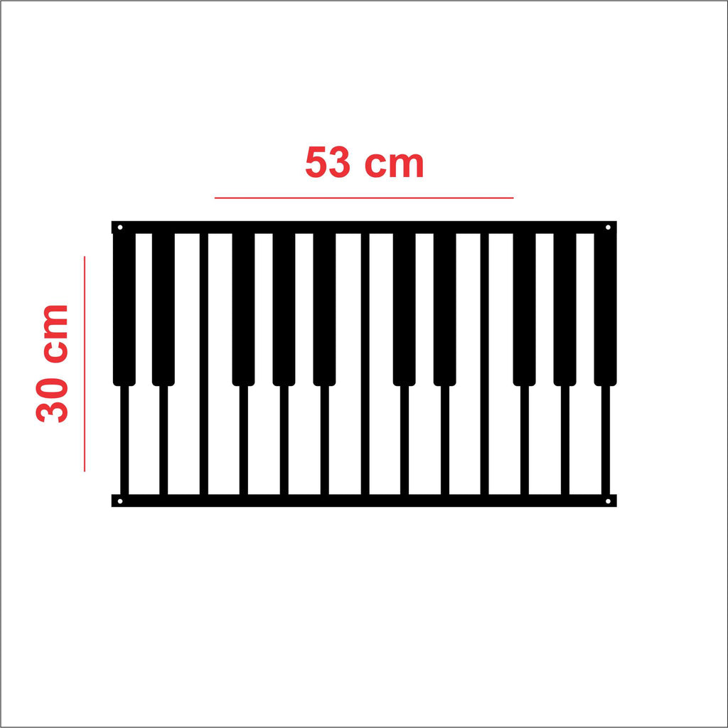 Acrylic Piano Keyboard Wall Decor – 30 × 53 cm