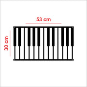 Acrylic Piano Keyboard Wall Decor – 30 × 53 cm