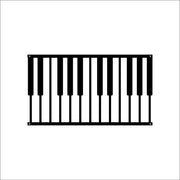 Acrylic Piano Keyboard Wall Decor – 30 × 53 cm