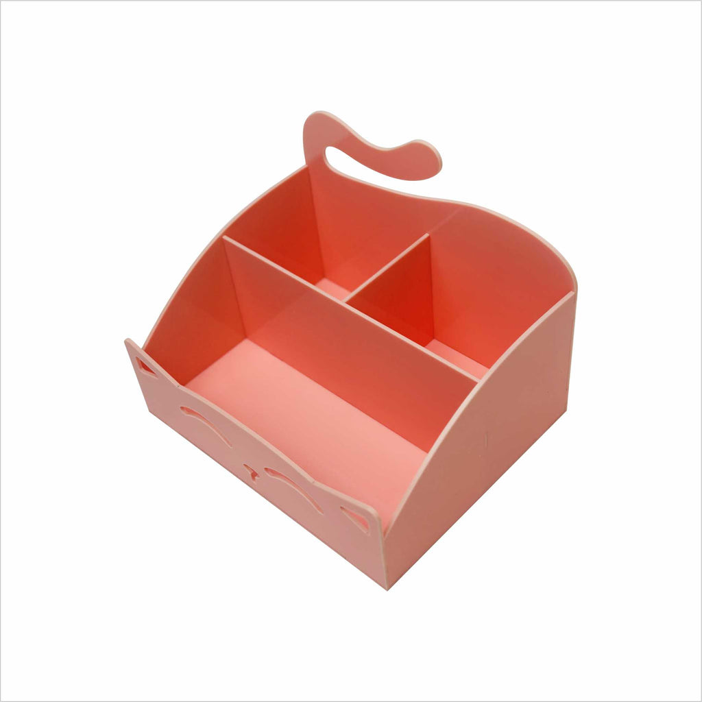 Cat-Shaped Desk Organizer – Pink Acrylic