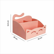 Cat-Shaped Desk Organizer – Pink Acrylic