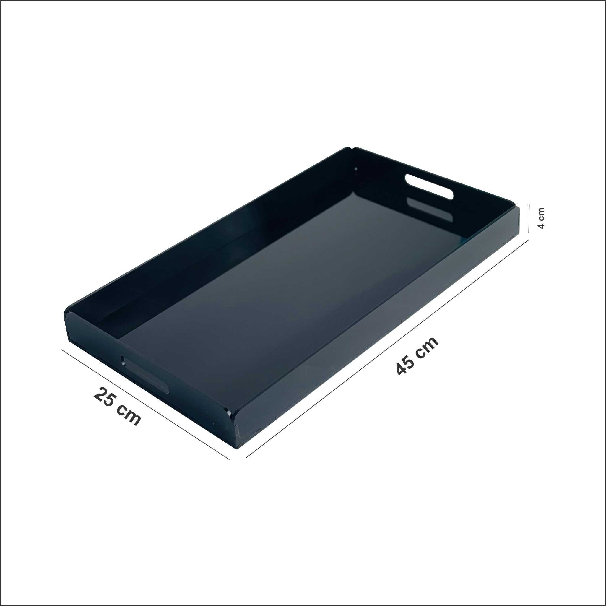 Black Acrylic Serving Tray (3 Sizes Available )