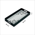 Premium Black Acrylic Serving Tray with Pattern