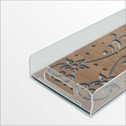 Premium Luxury Clear Acrylic Serving Tray with Pattern