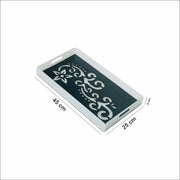 Premium Frosted Acrylic Serving Tray with Pattern