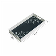 Premium Luxury White Small Acrylic Serving  Tray with Pattern