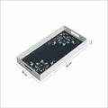 Premium Patterned Plexiglass Tray صينية فاخرة من الأكريليك بنمط زهري مثالي للضيافة