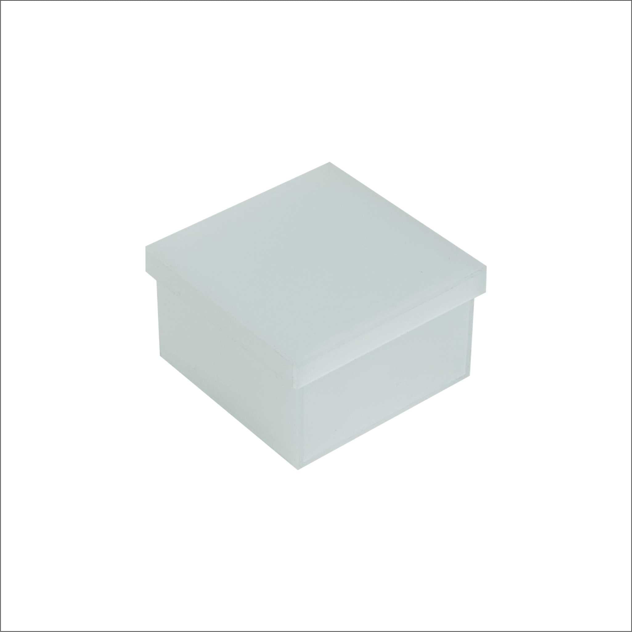 Compact frosted acrylic display box 10×10×6 CM – صندوق عرض أكريليك مات صغير 10×10×6 سم