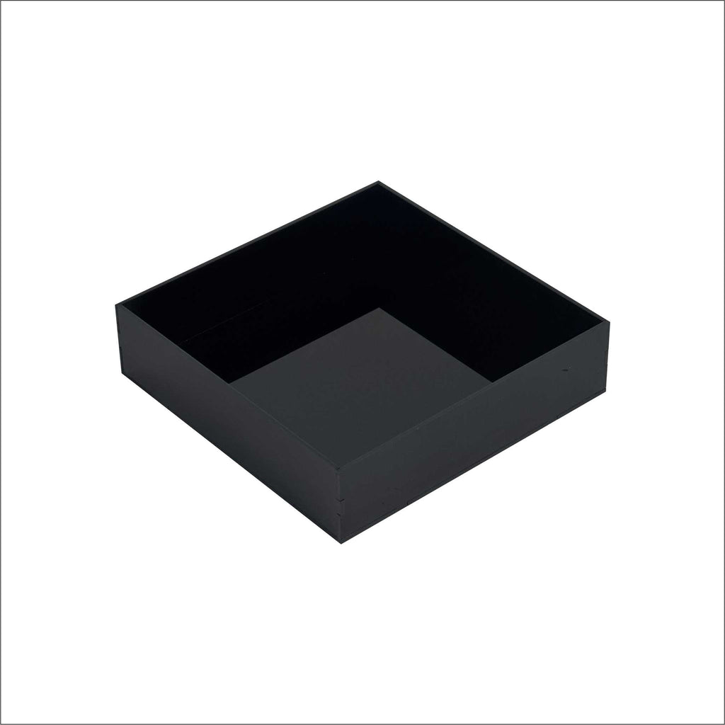 Simple Black Plexi Serving Tray صينية تقديم أكريليك سوداء بتصميم بسيط