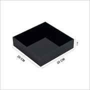 Black Acrylic Tray صينية أكريليك سوداء بسيطة وأنيقة للتقديم
