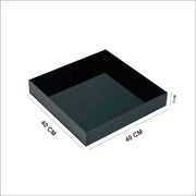 Black Plexiglass Serving Tray صينية تقديم سوداء من الأكريليك للمناسبات