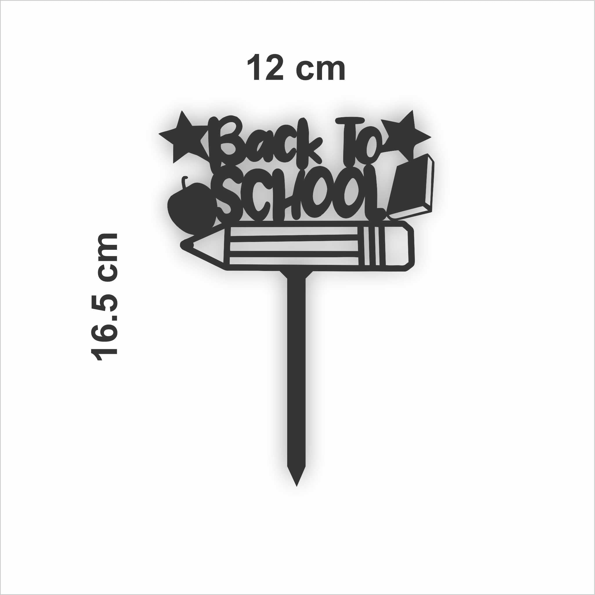 Back to School Topper –  Black Colour